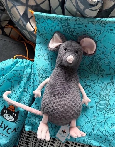Jellycat lachlan sad rat - lachlan, rare